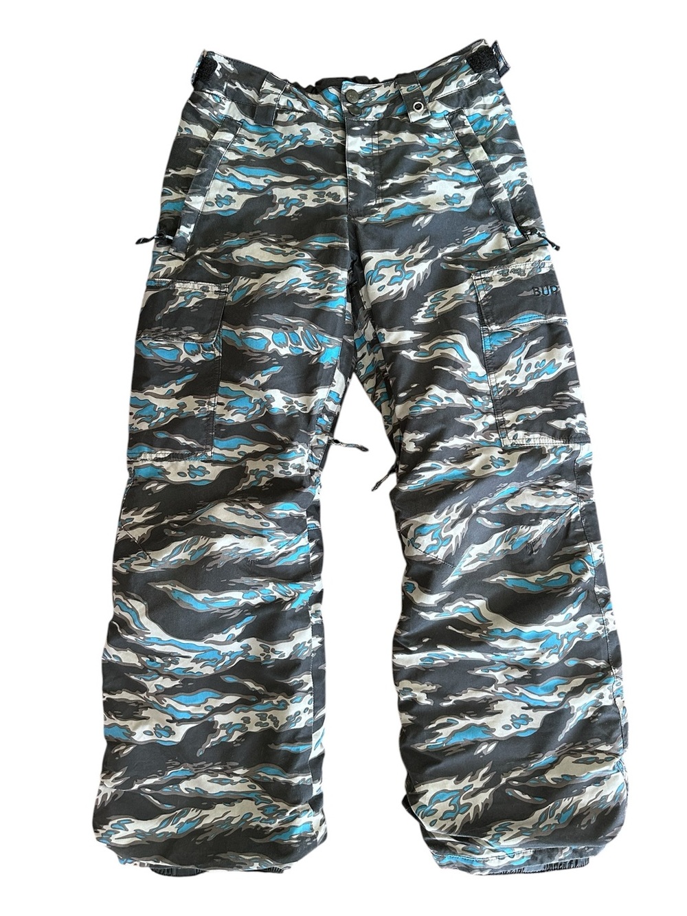 Burton Boys Exile Cargo Pant Blue Gray Snowboard Ski Snow Sports SZ 10/12 Medium